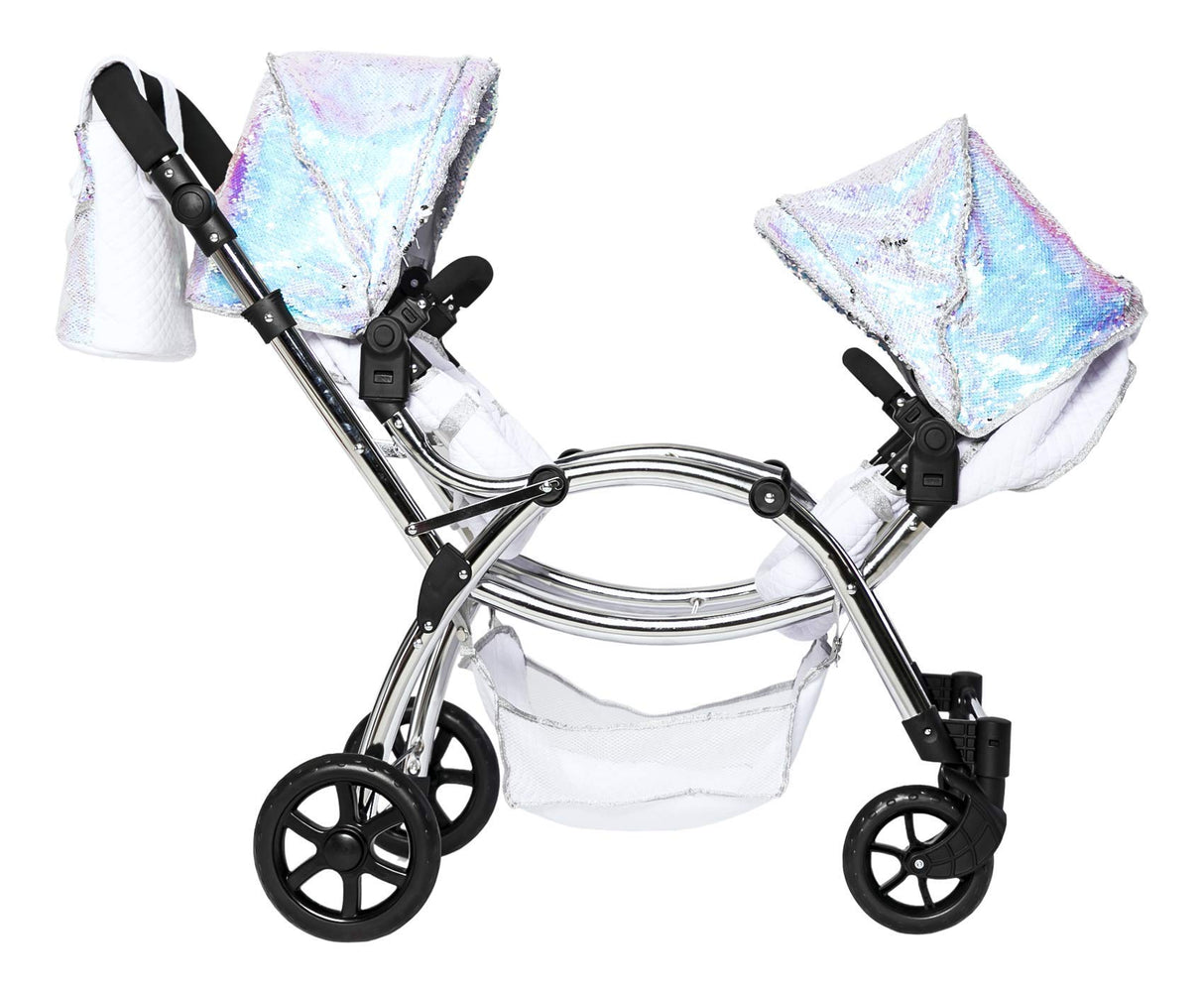 Roma Cochecito Doble para muñecas gemelas Amy Childs Polly Sparkle 2 en 1 y capazo - Sirena (3-16 años)