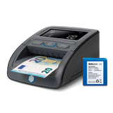 Safescan Detector de billetes falsos automático y portátil 155-SX para verificar rápidamente los billetes-Detector de billetes falsos con 7 puntos de detección -Detector de billetes falsos 100% fiable