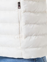 Tommy Hilfiger Mujer Chaleco Padded Global Stripe Chaleco Acolchado, Beige (Ancient White), XXS