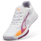 PUMA Accelerate Turbo W+ 4, Zapato de Tribunal Interior Mujer, White Berry Lilac Crush Heat Fire, 41 EU