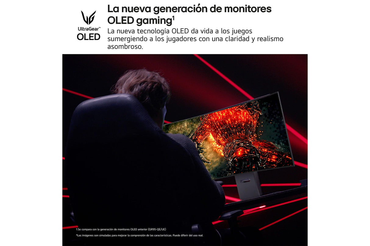 LG 45GX950A-B - Monitor Gaming Ultragear, 44.5", OLED 5K2K (5120 x 2160), 16:9, 165 Hz, 0.03 ms, G-Sync Compatible y FreeSync Premium Pro, Inclinación Ajustable, Morado Grisáceo