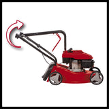 Einhell Cortacésped de gasolina GC-PM 40/1 (1,2 kW, ajuste de altura en 3 niveles, larguero de guiado plegable, carcasa de plástico estable, bolsa colectora con indicador de nivel, para 800 m²)