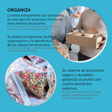 Bolsas con Cierre Hermético, Bolsas Zip de Plástico Transparentes Ideales para Congelar Alimentos, Guarda Documentos, Bolsas Reutilizables y de Conservación · m-office (400x500mm, 1000unds)