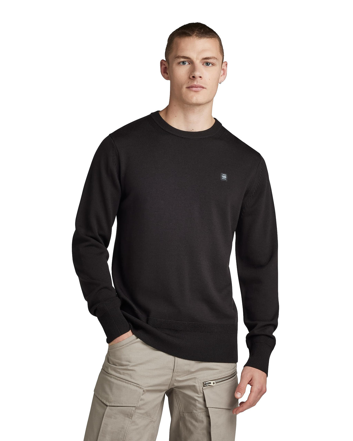 G-Star Para Hombre Jersey Premium Core Knitted, Negro (dk black D21931-B692-6484), M