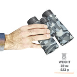 Bushnell Prismáticos Impermeables IPX7 Multiusos 10x42 con Lentes Totalmente revestidas y Armadura de Goma Duradera en Camuflaje Negro BBC1042W