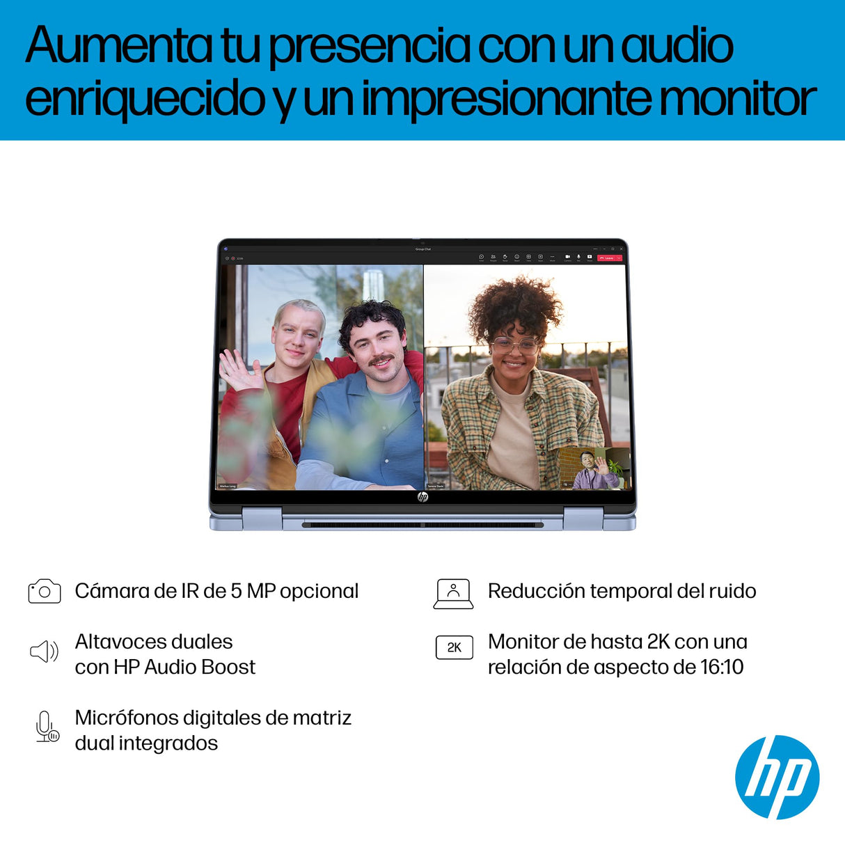 HP OmniBook 5 Flip 14-fp0009ns - Ordenador portátil táctil Convertible de 14" 2K (Intel Core i5-1334U, 16GB RAM, 512GB SSD, Intel Iris Xe Graphics, Windows 11 Home) Silver - Teclado QWERTY Español