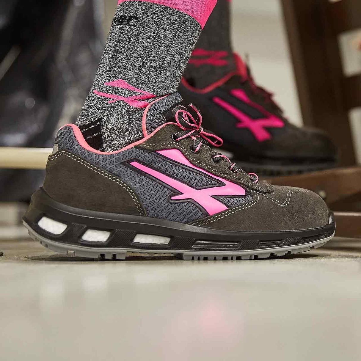 U-Power Red Lion Verok, Adventure, zapatos de seguridad unisex, ligeros, flexibles, antipinchazos, antideslizantes, con inserto Infinergy, con puntera de aluminio - Pink Rose 41
