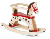 Janod - Caballito de Madera Caramel - Juguete para Primeros Años - Aprendizaje del Equilibrio - Desde 1 año, J05984, Marrón y Rojo