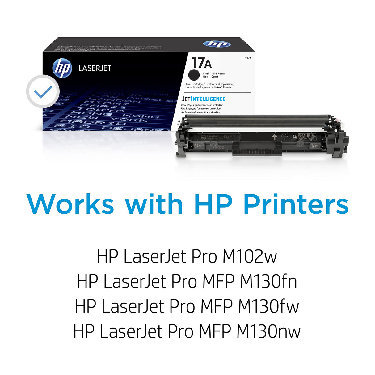 HP 17A CF217A, Negro, Cartucho Tóner Original, de 1.600 páginas, para impresoras HP LaserJet Pro M102 y M130