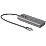 StarTech.com Adaptador Multipuertos USB-C - Docking Station USB Tipo C a HDMI o Mini DisplayPort 4K60 - Replicador de Puertos USBC PD 100W - Hub USB 4 Puertos - Red - con Cable de 30cm (DKT31CMDPHPD)
