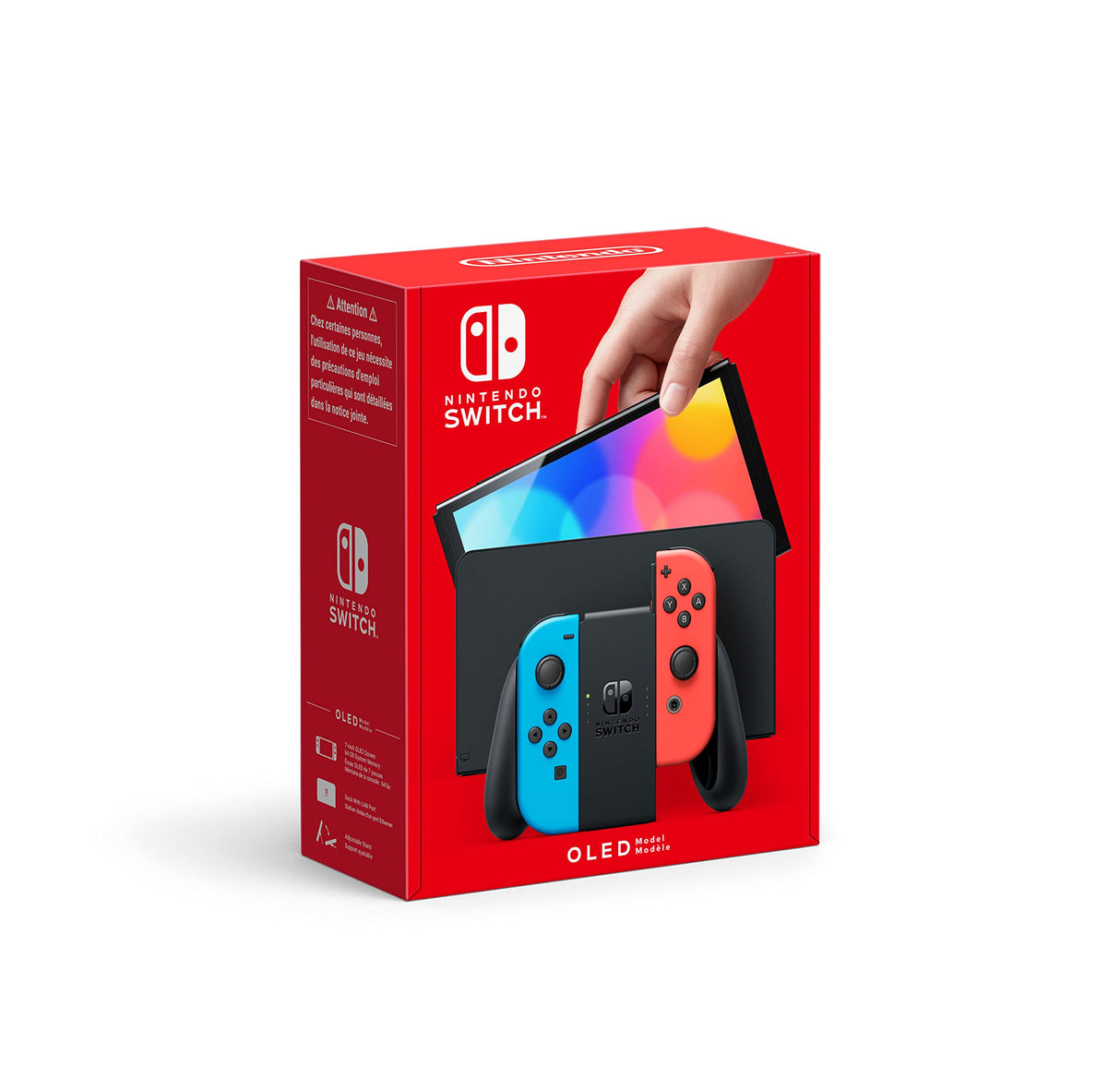 Nintendo Switch Console - OLED Model - Neon Blue/Neon Red (UK) (Switch)