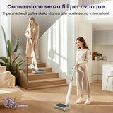 LEFANT LS100 Aspiradora Inteligente Sin Cable, Lavadora de Suelos Duros, 2,65 kg de Aspirador Escoba, 170° de inclinación, 60 Min de limpieza continua, Autolimpieza, Limpieza de Bordes, Ahorra Espacio