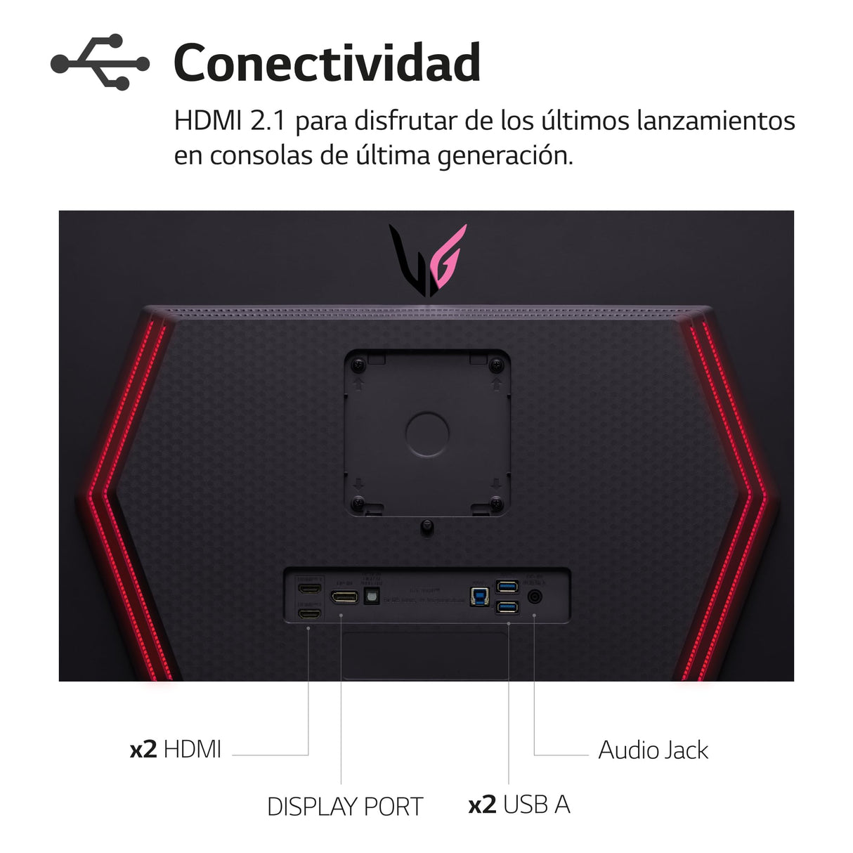 LG 27GR95QE-B - Monitor Ultragear Gaming 27 Pulgadas, OLED: 2560x1400, 16:9, 200cd/m², 1.5M:1, 0.03ms, 240Hz, DCI-P3 superior al 90%, HDR10, HDMI 2.1x2, DPx1, USB-Ax3, AMD FreeSync Premium, Negro