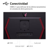 LG 27GR95QE-B - Monitor Ultragear Gaming 27 Pulgadas, OLED: 2560x1400, 16:9, 200cd/m², 1.5M:1, 0.03ms, 240Hz, DCI-P3 superior al 90%, HDR10, HDMI 2.1x2, DPx1, USB-Ax3, AMD FreeSync Premium, Negro