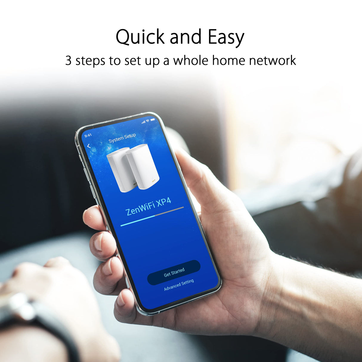 ASUS ZenWiFi XP4 Whole Home Mesh WiFi 6 System (2 Pack Blanco): Cobertura hasta de 410m2, configuración sencilla, seguridad de Red Gratuita de por vida y controles parentales