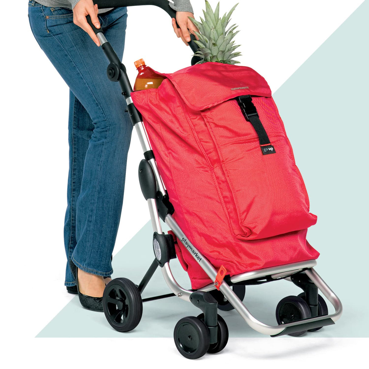 Foppapedretti 9702000300 - Carrito de la Compra, Color Rojo
