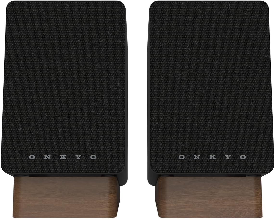 ONKYO Creator Series GX-10DB Powered Monitors, Black – 3" woofer, USB-C, Line/Phono, Optical, Bluetooth 5.3 LE Audio