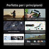 DJI Mini 3 Bundle - Mini-caméra-drone léger et pliable avec vidéo 4K HDR, 38 min de vol, véritables prises de vue verticales et fonctions intelligentes, C0,Avec tablier (Mini 3 (DJI RC)(C0))
