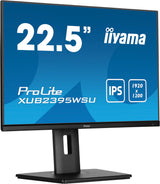 iiyama XUB2395WSU-B5 22,5" Panel IPS, 1920x1200, Panel IPS, 250cd/m², Altavoces, 15cm Regulable en Altura, Pivotante, VGA, HDMI, DisplayPort, 4ms
