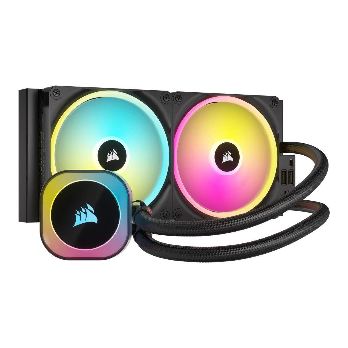 Corsair iCUE Link H115i RGB Refrigerador Líquido RGB para CPU - 280mm AIO - Ventiladores QX140 RGB - Se Adapta a Intel® LGA 1700, AMD® AM5 - Concentrador de Sistema iCUE Link Incluido - Negro