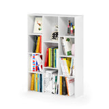 Furinno Luder Estantería Abierta Librería de 11 Cubos, Blanco