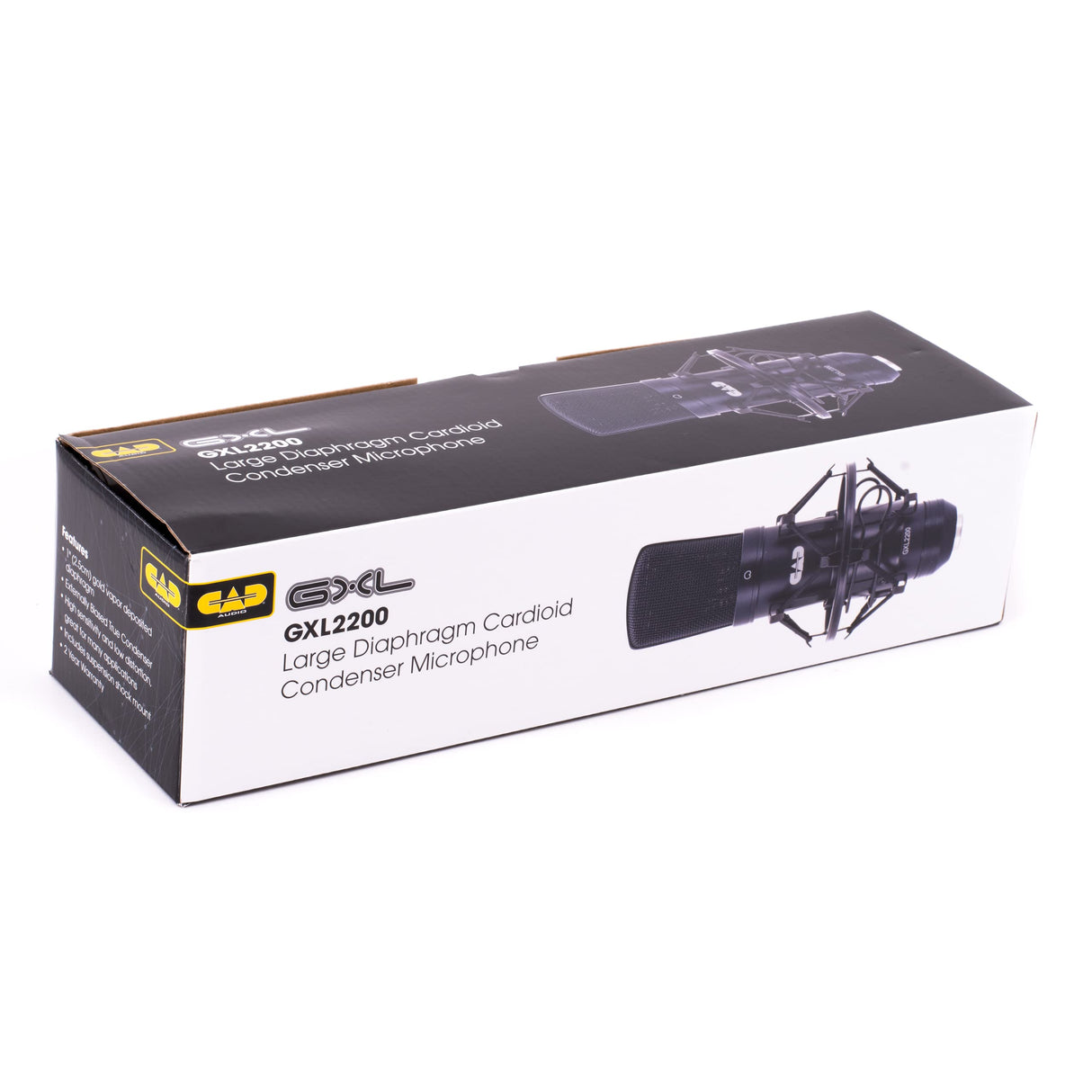 CAD Audio micrófono de condensador de diafragma grande para grabaciones de estudio (XLR, alimentación fantasma de 48V, diafragma de 1 pulgada, impedancia de 75 OHM, 30 Hz - 20 KHz), plata