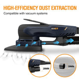 MAXXT Lijadora Delta y Rectangular 2EN1 sin escobillas 350W, 6 velocidades ajustables (4000-10000 rpm), Parada1-2 segundos, Incluye 20 hojas de lija, para rincones estrechos y lijado fino