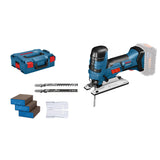 Bosch Professional 18V System GST 18V-LI S - Sierra de calar a batería (2700 cpm, profundidad de corte 120 mm, sin batería, en L-BOXX)