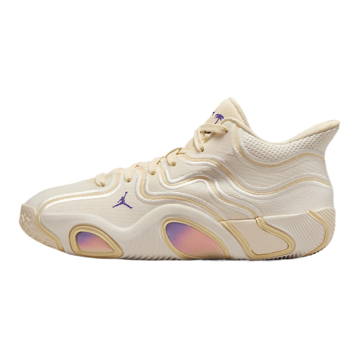 NIKE Jordan Tatum 3 (GS), Sneaker Hombre, Sail Dark Iris Muslin Pale Ivory, 38.5 EU