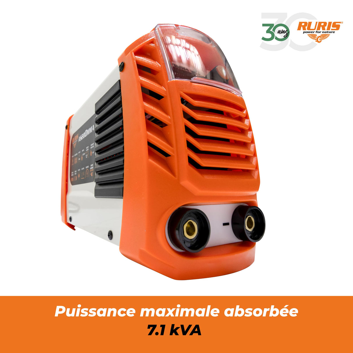 RURIS - Máquina de soldadura Ruris AS200MMA + máscara + martillo/cepillo + 2,5 kg electrodos rutilicos 3,2 mm + imán + guantes + máscara de soldadura soldador con células solares + delantal