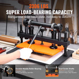 VEVOR Máquina Cortadora de Cuero 360x260 mm Capacidad de Carga de 1,5 T Prensa Troqueladora Manual Carrera Ajustable 12 mm Perforadora Manual para Cuero Papel Espuma Plástico Caucho Varios Materiales