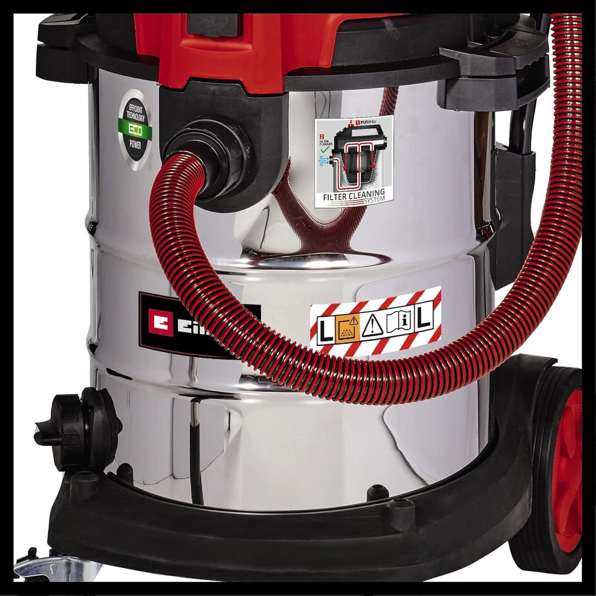 Einhell Aspirador en seco-húmedo TE-VC 2350 SACL (1600 W, clase de protección al polvo L, sistema de limpieza de filtros, potencia de aspiración 230 mbar, contenedor de acero inoxidable de 50 l)