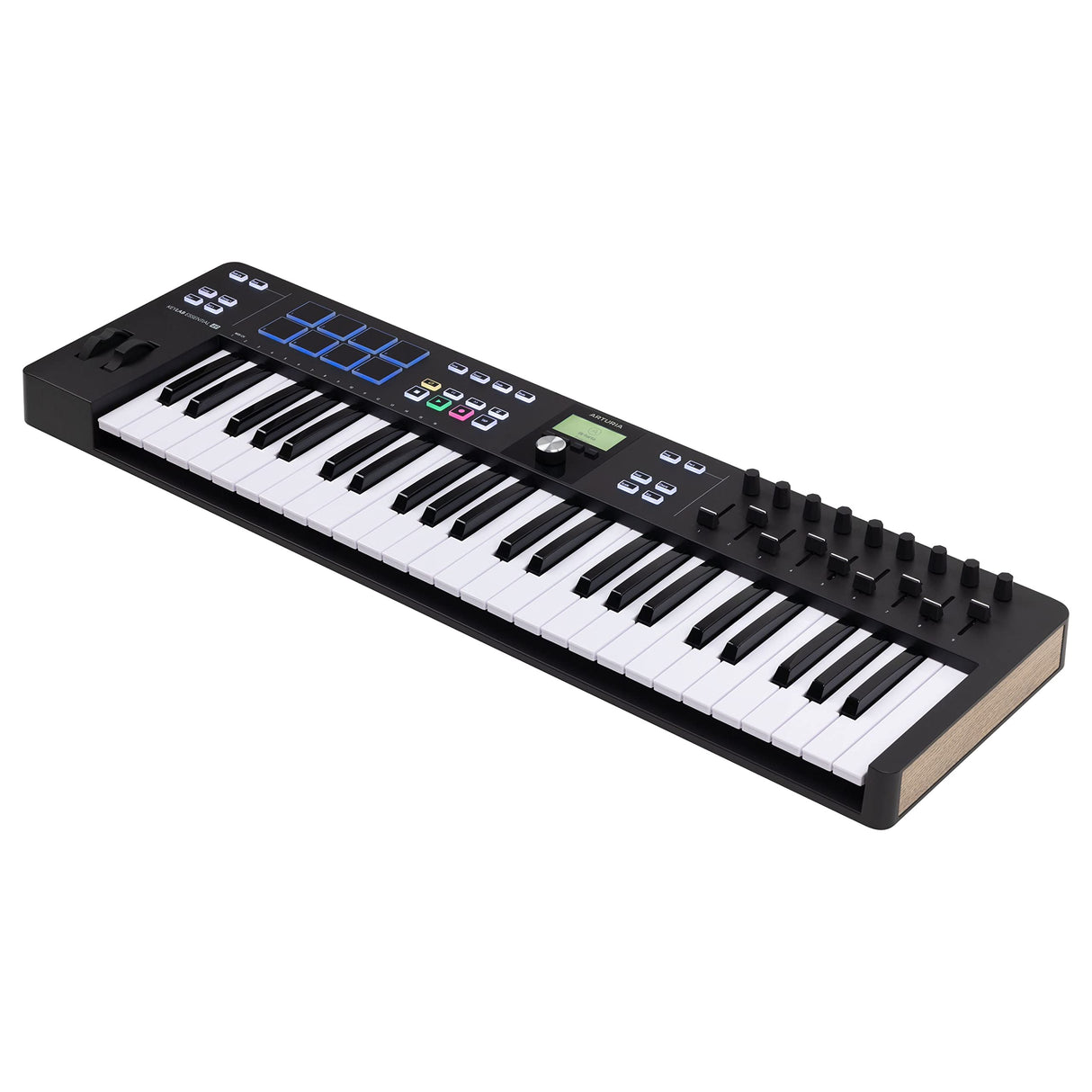 Arturia - KeyLab Essential 49 mk3 - Controlador MIDI de Teclado para Producción Musical - 49 Teclas, 9 Codificadores, 9 Faders, 1 Rueda de Modulación, 1 Rueda Pitch Bend, 8 Pads - Negro