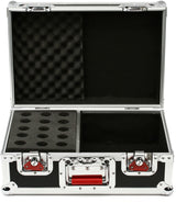Gator Cases G-TOUR Series Maleta de tour con soporte de espuma para 15 micrófonos con cable y almacenamiento de accesorios (G-TOUR M15)