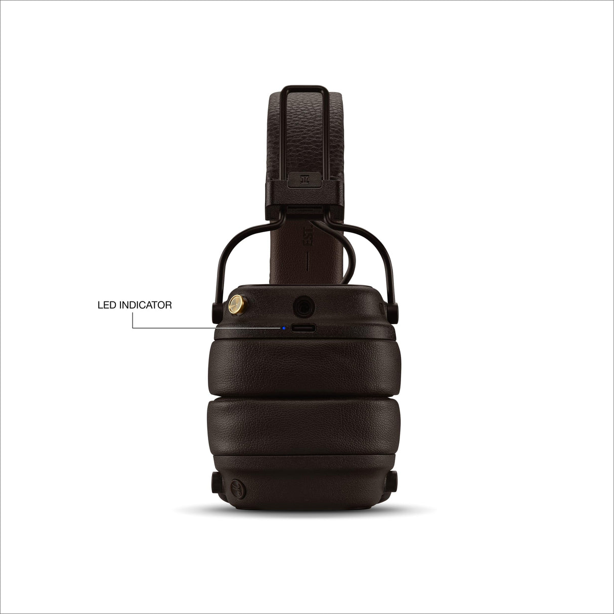 Marshall Major V Auriculares Inalámbricos Bluetooth, 100 Horas de Reproducción - Marron