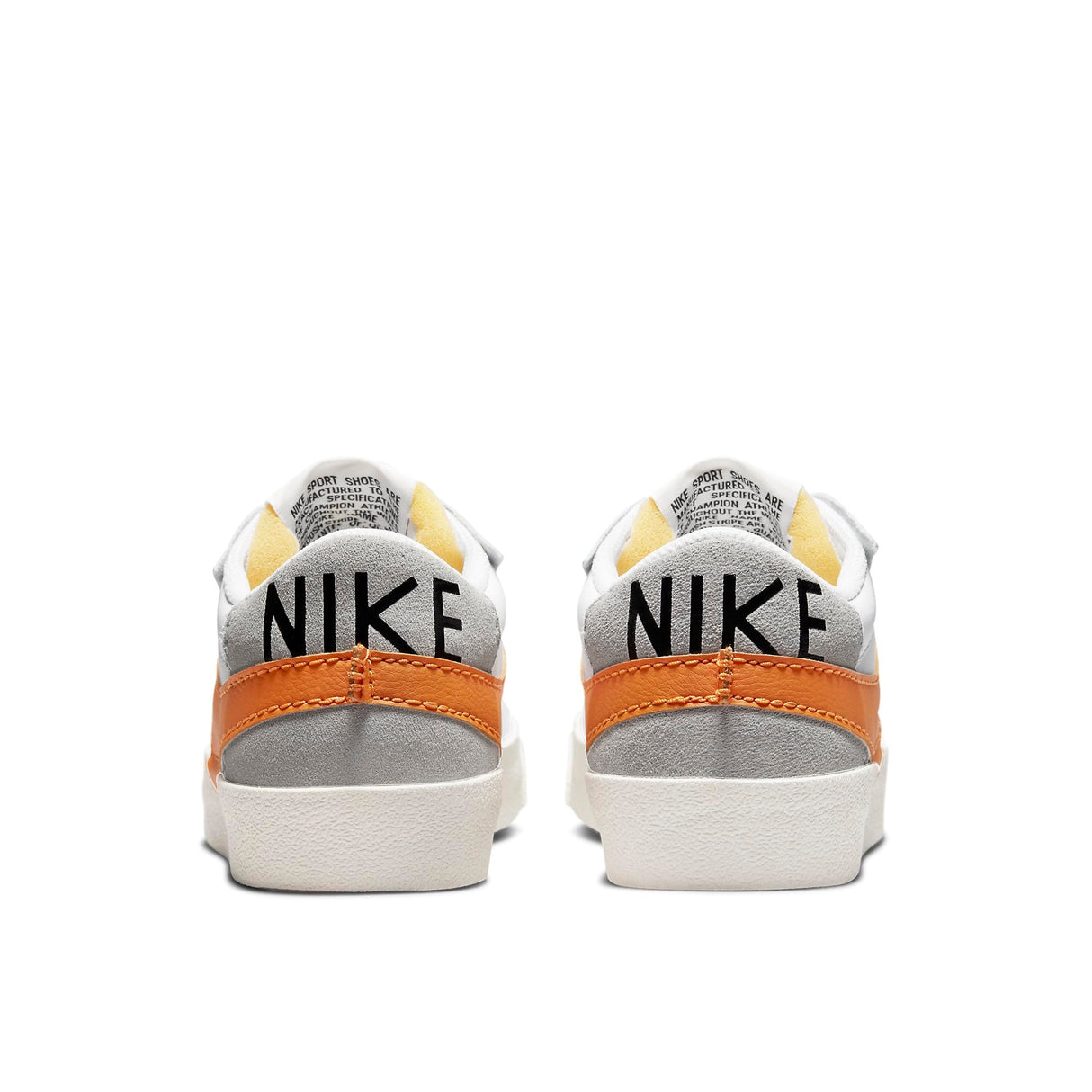 Nike Blazer Low '77 Jumbo, Zapatillas Mujer, White Orange Grey, 41 EU