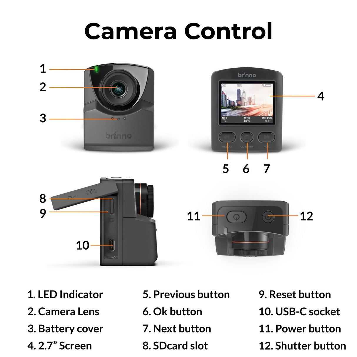 Brinno Empower TLC2020 Cámara Time Lapse Profesional - Perfecta para Trabajos de Larga Duración en Interior - 82 Días de Batería, Programación Flexible, Campo Visual 118°, 1080P, Full HD, HDR