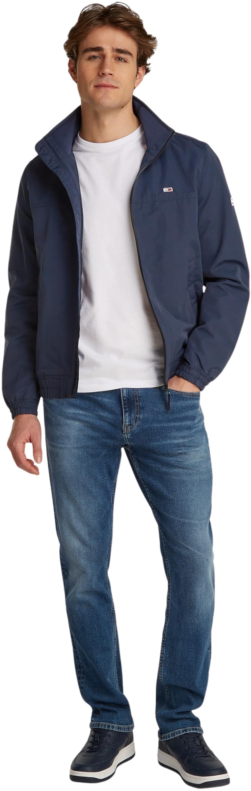 Tommy Jeans Cazadora de Entretiempo para Hombre TJM Essential, Azul (Dark Night Navy), S