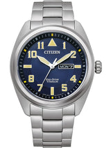 Citizen Reloj Analógico para Hombres de Eco-Drive con Correa en Titanio