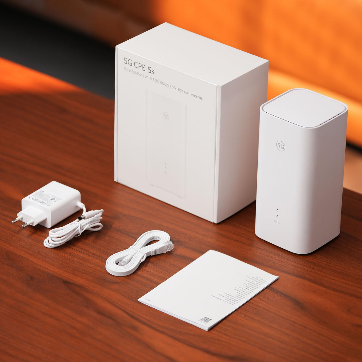 5G CPE 5s, H153, Router 5G con SIM, Wi-Fi 6 AX3000, 3.600 Mbps en DL/500 Mbps en UL, Antena de Alta Ganancia de 9 dBi, Puerto LAN/WAN, Diagnóstico Visualizado del Wi-Fi, 42 Meses de Garantía