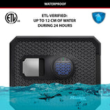 Master Lock Caja fuerte resistente al agua e ignífuga certificada, con capacidad de 23 L, dimensiones 417 x 348 x 478 mm, con combinación digital con teclado retroiluminado