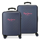 Pepe Jeans Molly, Juego De Maletas Rígidas 55 68cm Niñas, Multicolor, Media