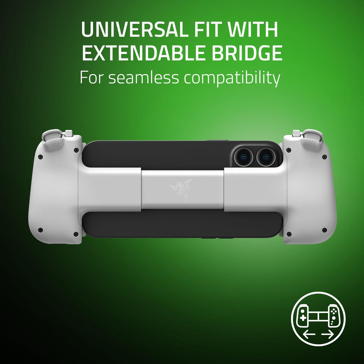 Razer Kishi V2 Mobile Gaming Controller Xbox Edition for iPhone: Console Quality Controls - Universal Fit - Stream PC & Xbox Games - Low Latency - Free Nexus App - 1 Month Xbox Game Pass Incl. - White