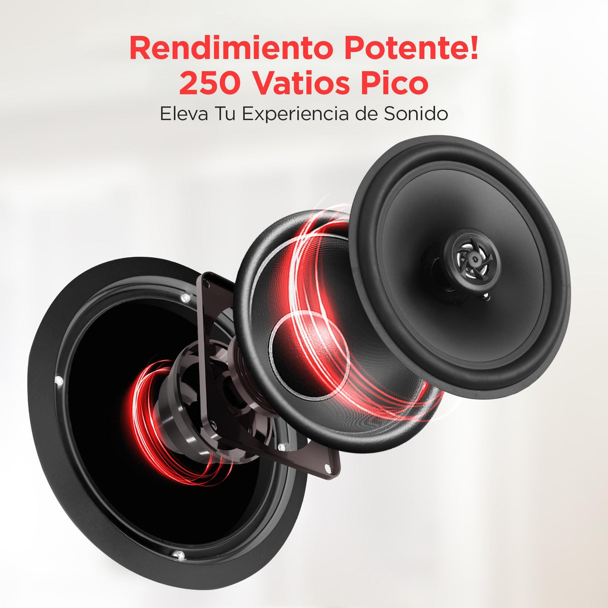 Pyle Altavoces empotrables, Pared, Techo, 6.5”, 200W, Dos vias, Tweeter de polimero de 1/2”, 70Hz-20kHz
