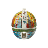 Goebel Pop Art 26-102-68-1 My New York City Sunset des Artists James Rizzi - Tetera con calientaplatos (1,2 L, 24,5 x 19 x 16 cm)