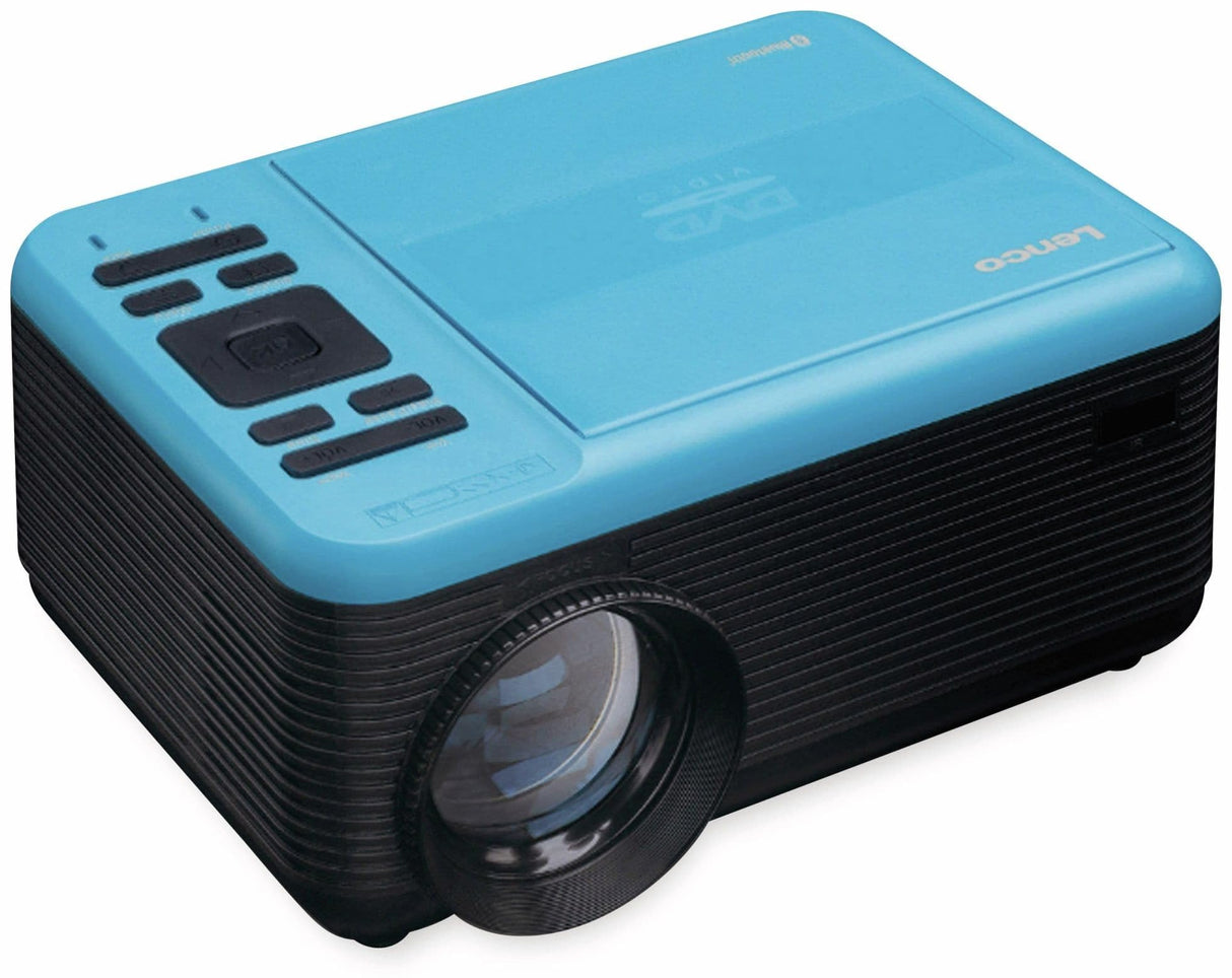 Lenco LPJ-500 - Proyector Bluetooth (2800 lúmenes, 30.000 horas de vida útil, Full HD, Bluetooth 5.0, 2 entradas HDMI, USB, puerto SD, AV-in, VGA, color azul)
