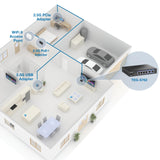 TRENDnet, TEG-S762, Conmutador de 6 Puertos 10G, 4 Puertos 2.5G RJ-45 Base-T, 2 Puertos 10G RJ-45, Capacidad de conmutación de 60 Gbps, Montaje en Pared, Conexiones de Red de 10 Gigabit, Negro