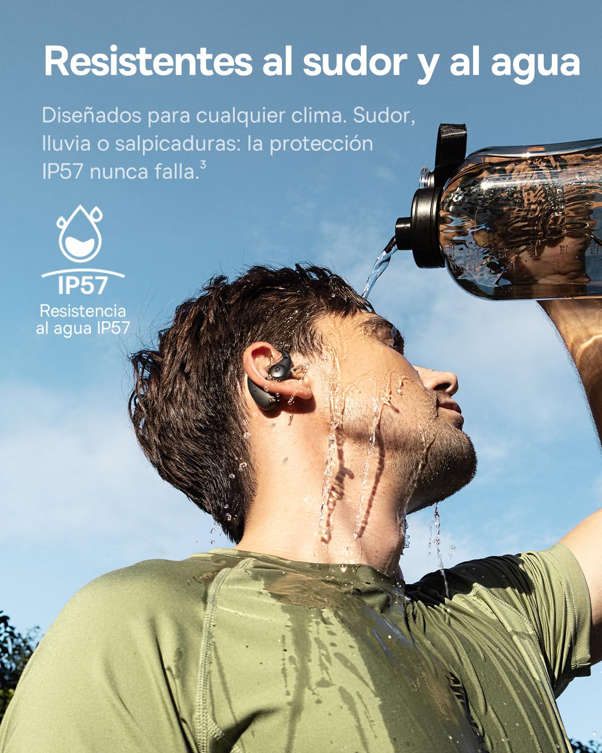 Baseus Eli Sport2 - Auriculares Abiertos para Deportes con Curva de Confort en S, Tiempo de reproducción 45H, SuperBass 2.0, IPX7, Bluetooth 6.0, 4 micrófonos, Llamadas claras con Inteligencia