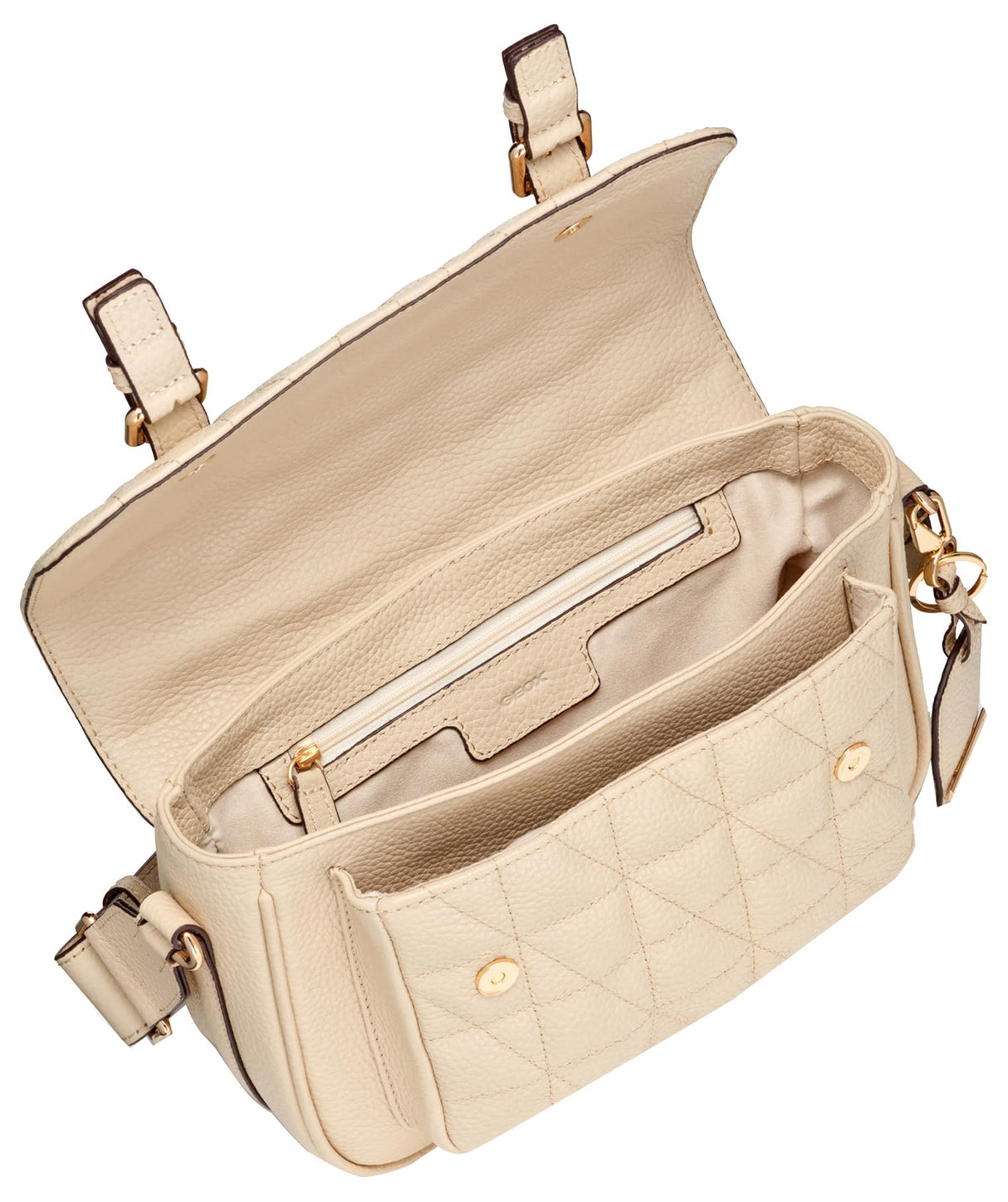 Geox D Frailea A, Bolsa Mujeres, Blanco Crudo