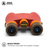 Nocs Provisions Standard Issue - Prismáticos Impermeables de 10 x 25, Aumento de 10 aumentos, Prisma Bak4, Lentes Multicapa de visión Amplia para observación de Aves, Senderismo y mochileros, Rojo